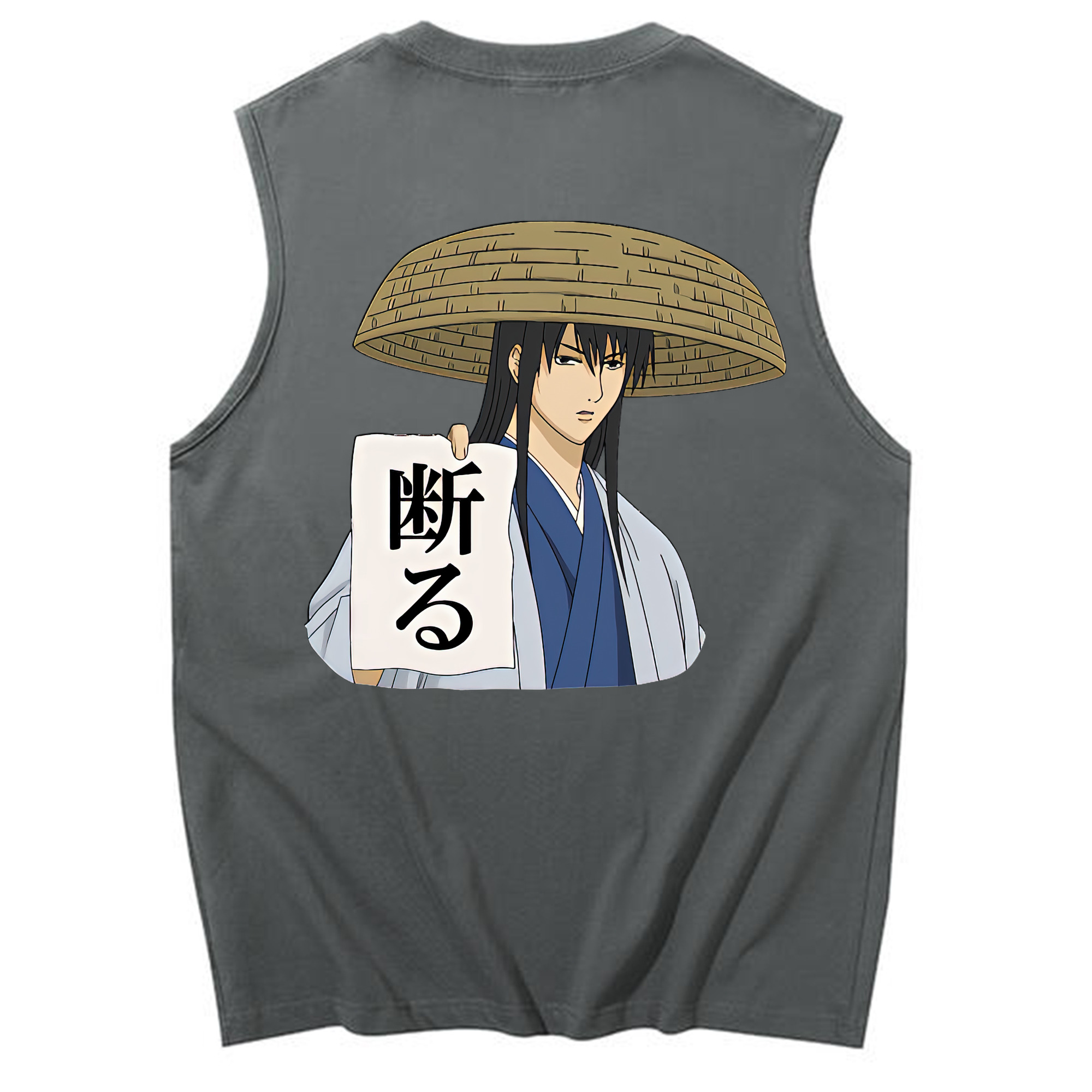（画像用） ぎんたま 坂田銀時（さかたぎんとき） 神楽 志村新八（しむら しんぱち） GINTAMA Sakata Gintoki Kagura Shimura Shinpachi コットン100％タンクトップ（背面プリント）